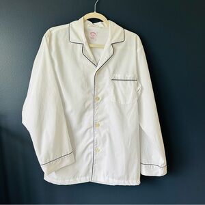 Brooks Brothers white cotton wrinkle resistant pajama top Men’s size sma…